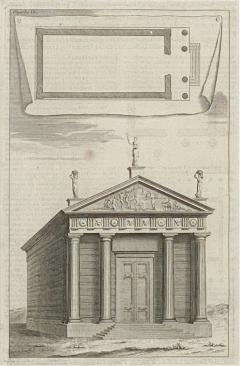 Circa 18th Century Classical Temple Engraving France - 2300283