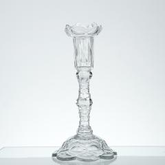 Circa 18th Century George III Period Crystal Candlestick England - 2309628