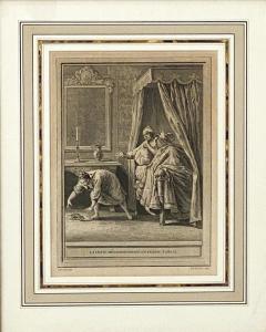 Circa 18th Century La Chate Metamorphosee En Femme Engraving France - 1855755