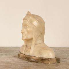 Circa 1900 Alabaster and Marble Bust of Dante - 2062912