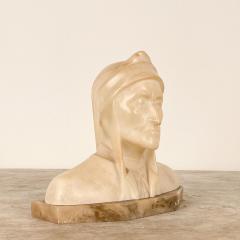 Circa 1900 Alabaster and Marble Bust of Dante - 2062914