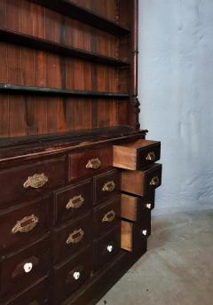 Circa 1900 Apothecary Store Large Cabinet Mixed Wood and Hardware American - 2148454