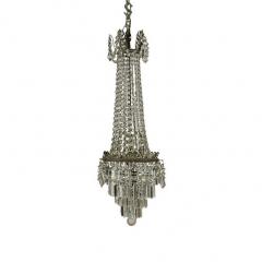 Circa 1900 Belle Epoque Crystal Pendant Light France - 2154063