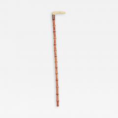 Circa 1900 Bone and Silver Bamboo Riding Crop England - 2215271