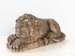 Circa 1900 English Recumbent Concrete Lion - 4210354