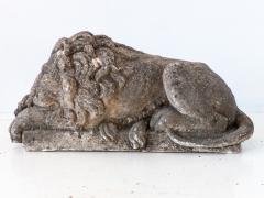 Circa 1900 English Recumbent Concrete Lion - 4210355