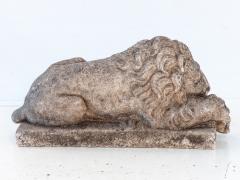Circa 1900 English Recumbent Concrete Lion - 4210358