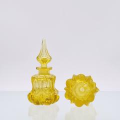 Circa 1900 French Yellow Glass Perfume Bottles A Pair - 2299932