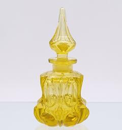 Circa 1900 French Yellow Glass Perfume Bottles A Pair - 2299933