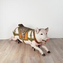 Circa 1900 Large Carousel Pig France - 2276506