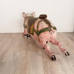Circa 1900 Large Carousel Pig France - 2276510