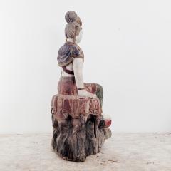 Circa 1900 Moon Goddess in Wood and Polychrome - 2282465