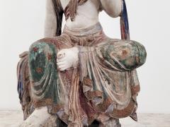 Circa 1900 Moon Goddess in Wood and Polychrome - 2282470