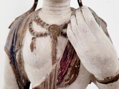 Circa 1900 Moon Goddess in Wood and Polychrome - 2282471