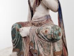 Circa 1900 Moon Goddess in Wood and Polychrome - 2282472