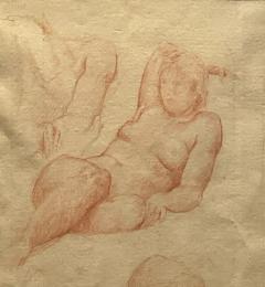 Circa 1900 Signed Artist Sketch of a Reclining Woman American - 2306655