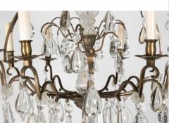 Circa 1900 crystal eight light chandelier - 1199914