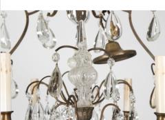 Circa 1900 crystal eight light chandelier - 1199917