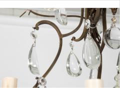 Circa 1900 crystal eight light chandelier - 1199923