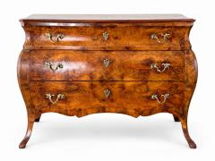 Circa 1920 Italian Rococo Style Burl Walnut Bomb Commode - 4780845