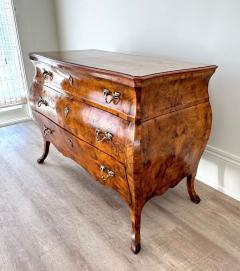 Circa 1920 Italian Rococo Style Burl Walnut Bomb Commode - 4780846