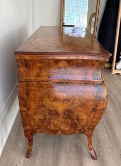 Circa 1920 Italian Rococo Style Burl Walnut Bomb Commode - 4780847