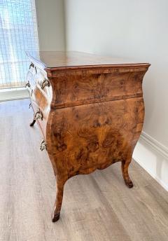 Circa 1920 Italian Rococo Style Burl Walnut Bomb Commode - 4780848