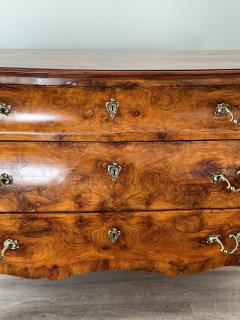 Circa 1920 Italian Rococo Style Burl Walnut Bomb Commode - 4780849