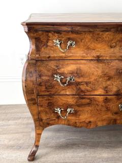 Circa 1920 Italian Rococo Style Burl Walnut Bomb Commode - 4780850