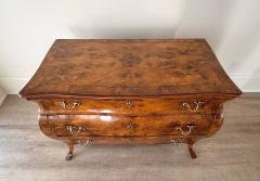 Circa 1920 Italian Rococo Style Burl Walnut Bomb Commode - 4780852