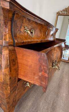 Circa 1920 Italian Rococo Style Burl Walnut Bomb Commode - 4780853