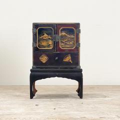 Circa 1920 Japanese Miniature Cabinet on Stand - 2142495