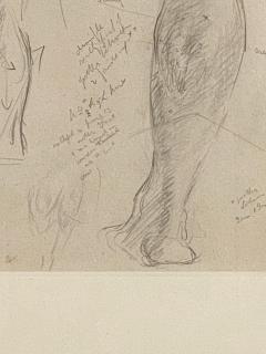 Circa 1920 Pencil Sketch of Legs Probably USA - 2057661