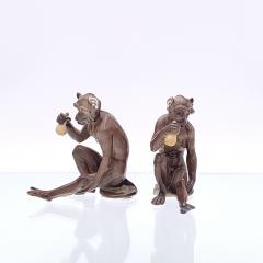 Circa 1920 Porcelain Monkeys Nymphenburg A Pair - 2309655