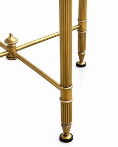 Circa 1940 French Neo classical brass drinks table with eglomise glass - 4752242