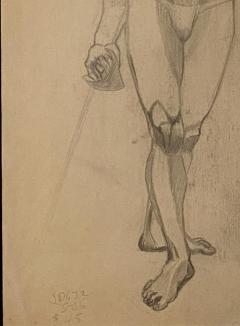 Circa 1950 Academic Drawing of a Man - 2054549