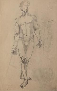 Circa 1950 Academic Drawing of a Man - 2055279