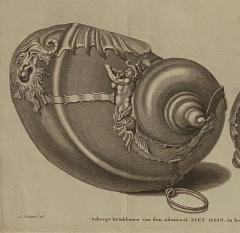 Circa 19th Century Baroque Sea Shell Drinking Cups Engraving - 1849696