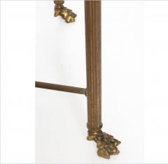 Circa 20th century Brass cocktail table with claw feet and new glass top - 1254704