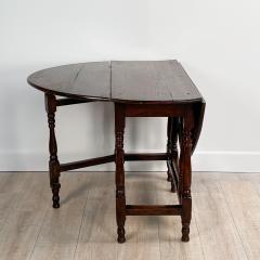 Circa Early 18th Century English Oak Drop Leaf Table - 2245893