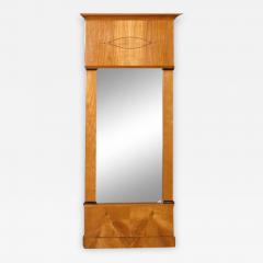 Circa Mid 18th Century Biedermeier Satin Birch Mirror Germany - 2190117