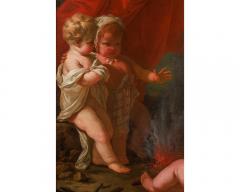 Circle of Jean Honore Fragonard 1732 1806 A Painting of Three Putti and Fire - 3477678