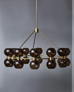 Circular Brass Chandelier with Glass Globes - 4730801
