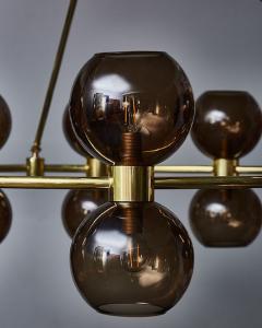 Circular Brass Chandelier with Glass Globes - 4730818