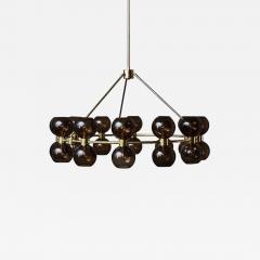 Circular Brass Chandelier with Glass Globes - 4746560