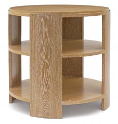 Circular Cerused Oak Three Tiered Table - 3880013