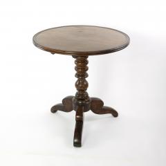 Circular French Tilt Top Table With Turned Pedestal Tripod Base Circa 1860  - 2181925