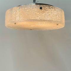 Circular Mid Century Modern Flushmount Chandelier Pendant Glass and Bronze - 3166167