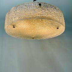Circular Mid Century Modern Flushmount Chandelier Pendant Glass and Bronze - 3166169