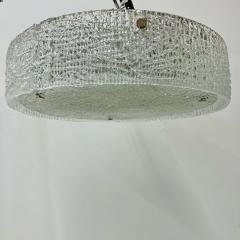 Circular Mid Century Modern Flushmount Chandelier Pendant Glass and Bronze - 3166173